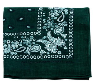 100% Cotton Paisley Bandanas Double Sided