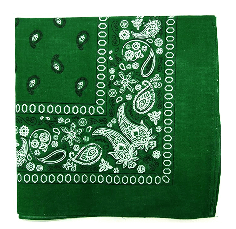 100% Cotton Paisley Bandanas Double Sided