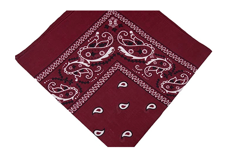 100% Cotton Paisley Bandanas Double Sided