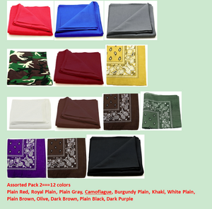 100% Cotton Paisley Bandanas Double Sided