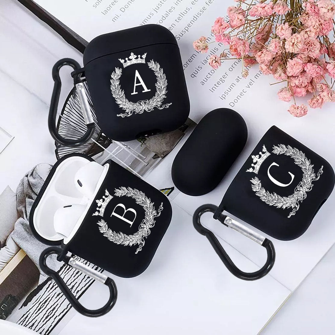 Luxury Crown Letter Silicone Apple Airpods 1 2 Case