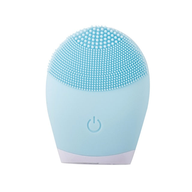 Electric Silicone Facial Brush Cleansing Skin Massager