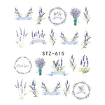 Butterfly Flower Water Transfer Nail Sticker - E-Suke