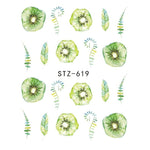 Butterfly Flower Water Transfer Nail Sticker - E-Suke