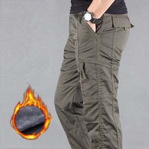 Thicken Fleece Cargo Pants - E-Suke