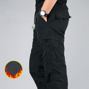 Thicken Fleece Cargo Pants - E-Suke