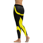 Mesh Pattern Print Fitness Leggings - E-Suke