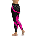 Mesh Pattern Print Fitness Leggings - E-Suke