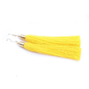 Ethnic Long Tassel Earrings - E-Suke