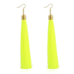 Ethnic Long Tassel Earrings - E-Suke