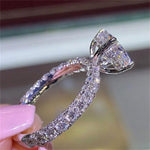 6 Claws Design Cubic Zircon Rings - E-Suke