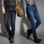 Flocking warm soft men jeans - E-Suke