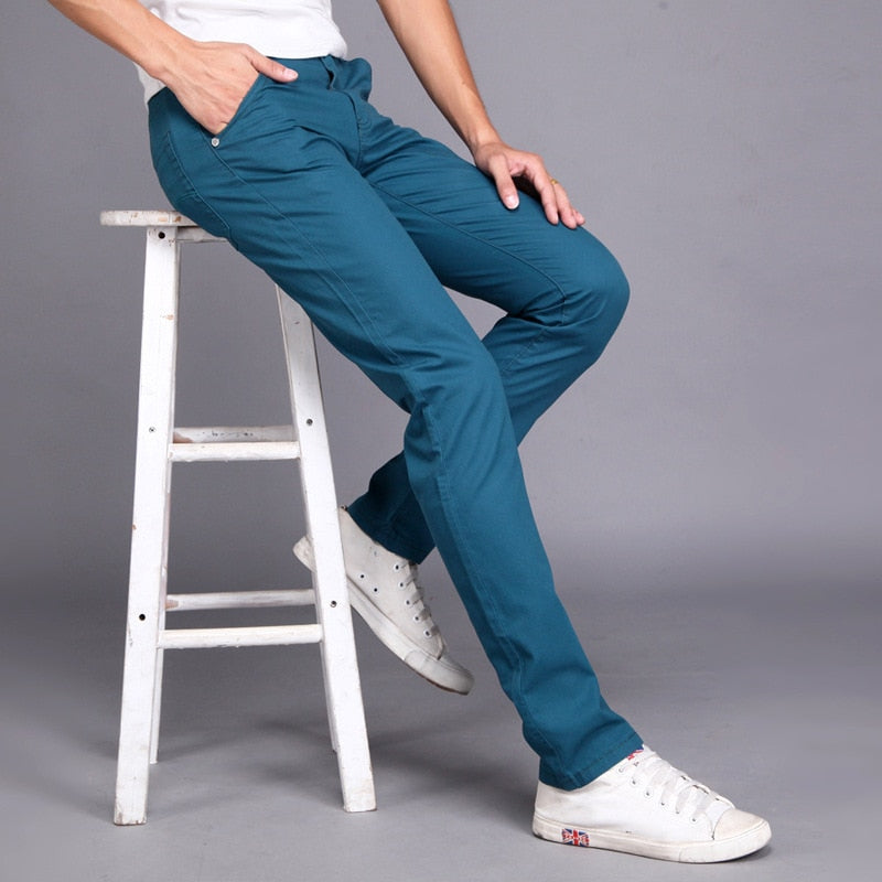 Midweight Slim Long Casual Pants - E-Suke