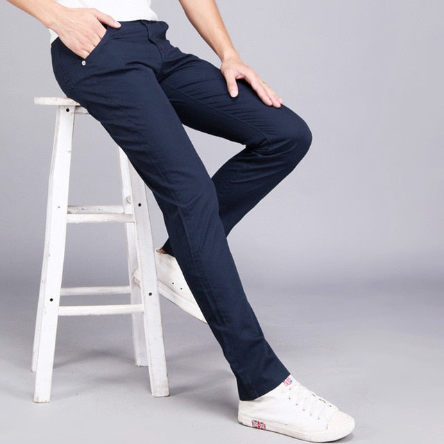 Midweight Slim Long Casual Pants - E-Suke