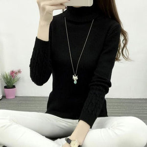 Knit Long Sleeve Cashmere Sweater - E-Suke