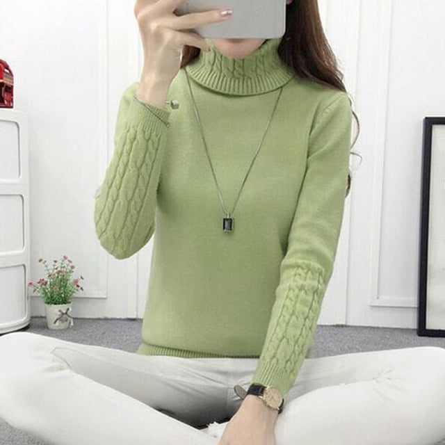 Knit Long Sleeve Cashmere Sweater - E-Suke