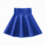 Woolen Pleated Elastic Flared Skirts - E-Suke